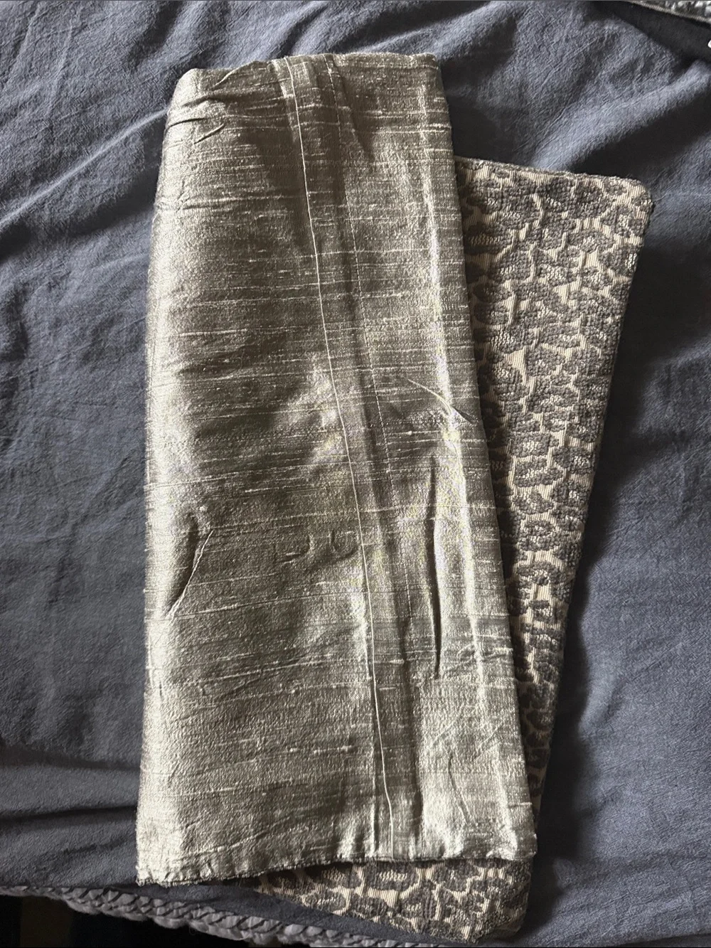 NEW - leopard weave and silk backing pillowcase custom made 16x16” no brand